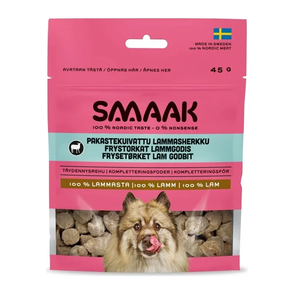 SMAAK Pakastekuivattu lammasherkku 45 g koiran herkku