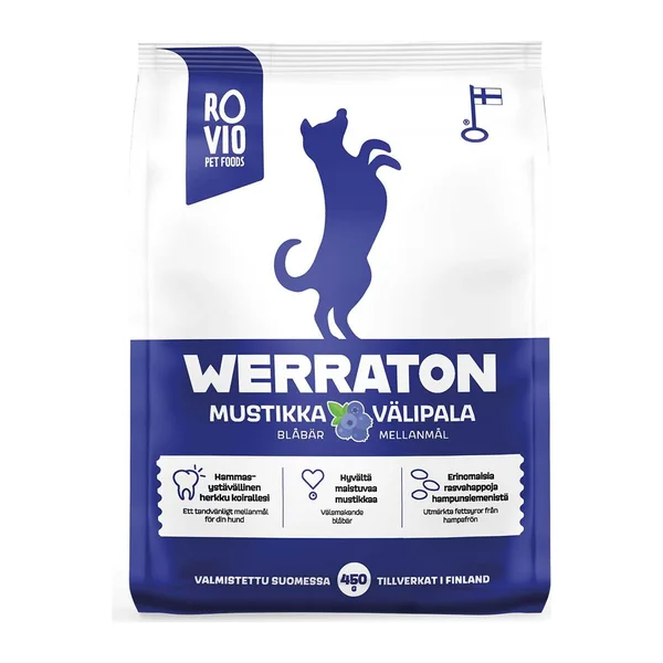 Werraton Mustikkavälipala 450 g koiran herkku