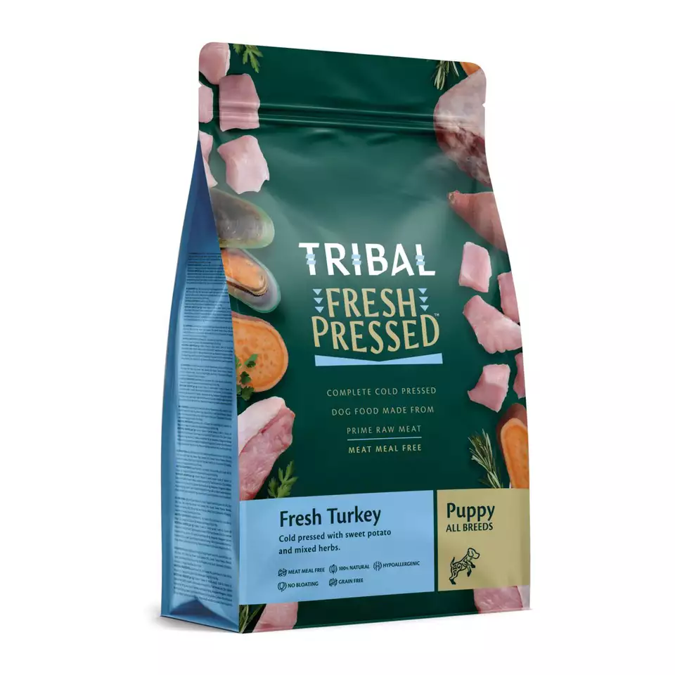 Tribal Fresh Pressed Puppy, kalkkuna kylmäpuristettu penturuoka