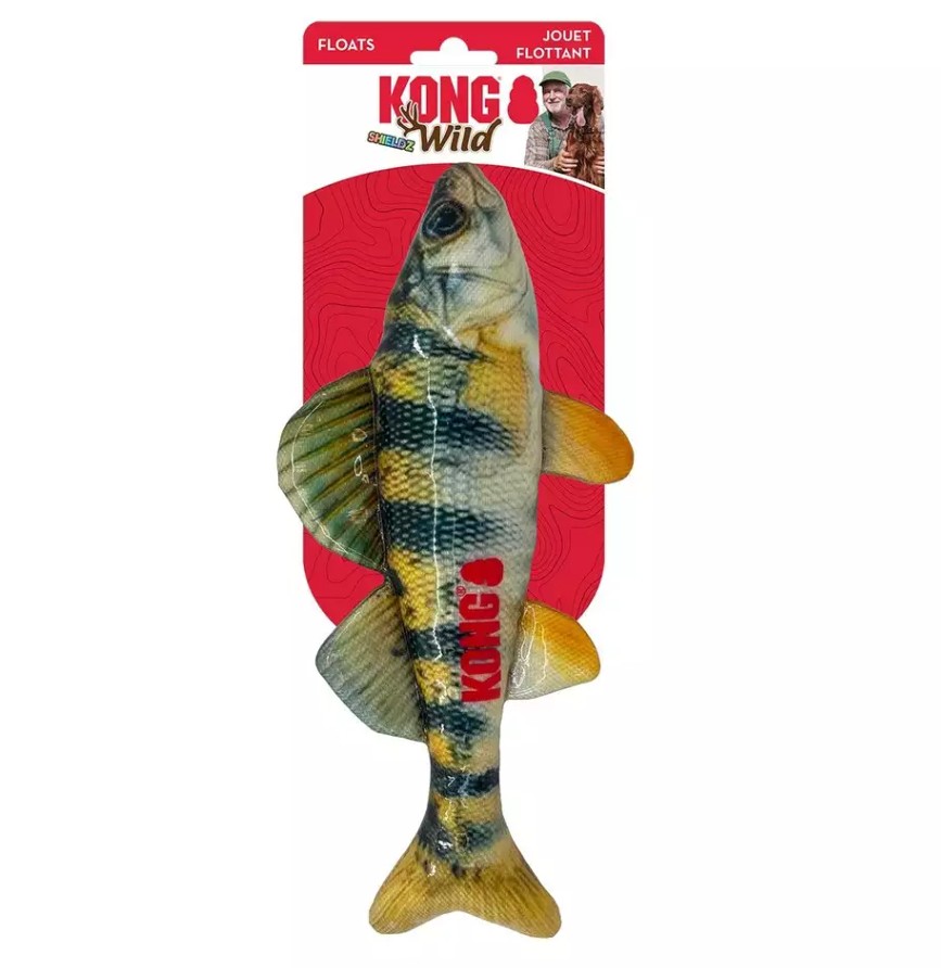 Kong Wild Shieldz Perch kelluva kalalelu koiralle